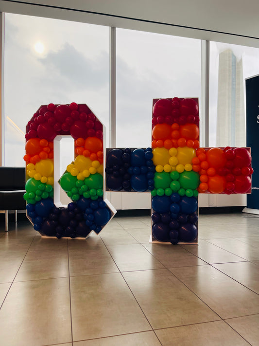 Custom Letter Balloon Mosaic