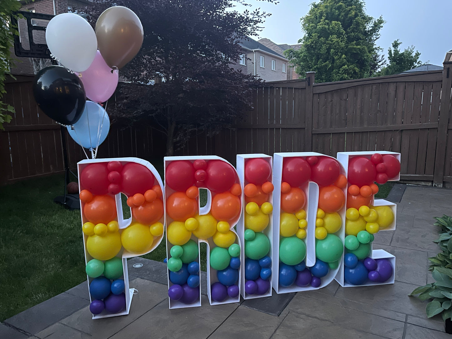 Custom Letter Balloon Mosaic