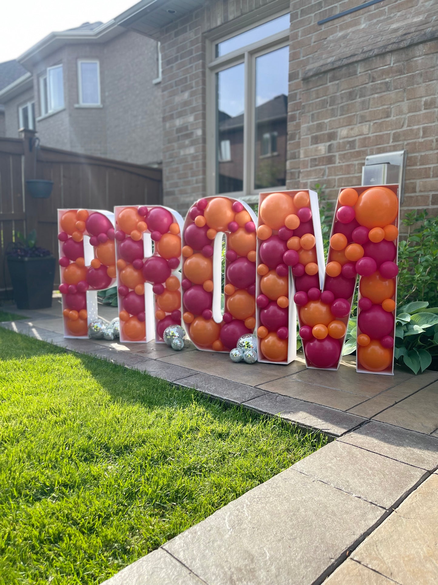 Custom Letter Balloon Mosaic